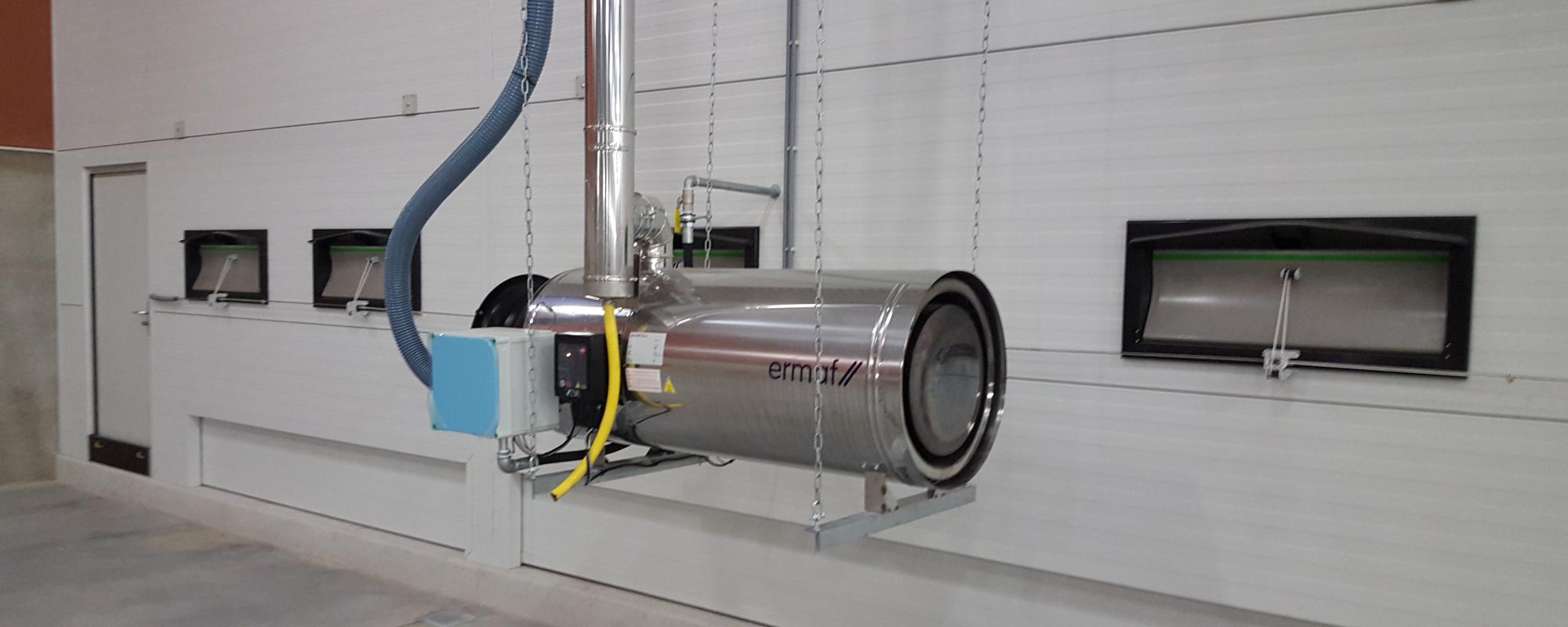 Verwarming vleeskuikenstal